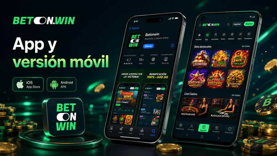 App de Betonwin para iOS, Android APK y versión móvil con tragamonedas, casino en vivo y navegación optimizada
